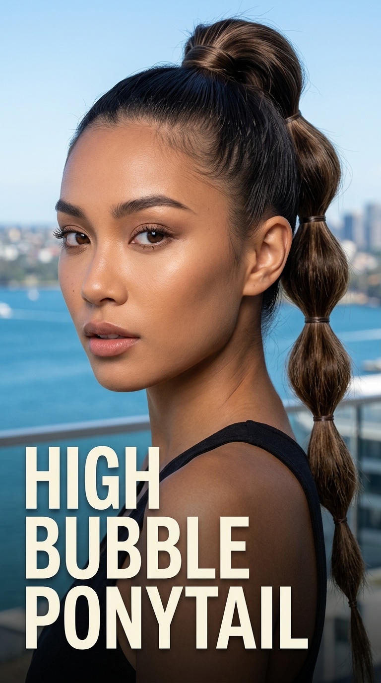 High Bubble Ponytail