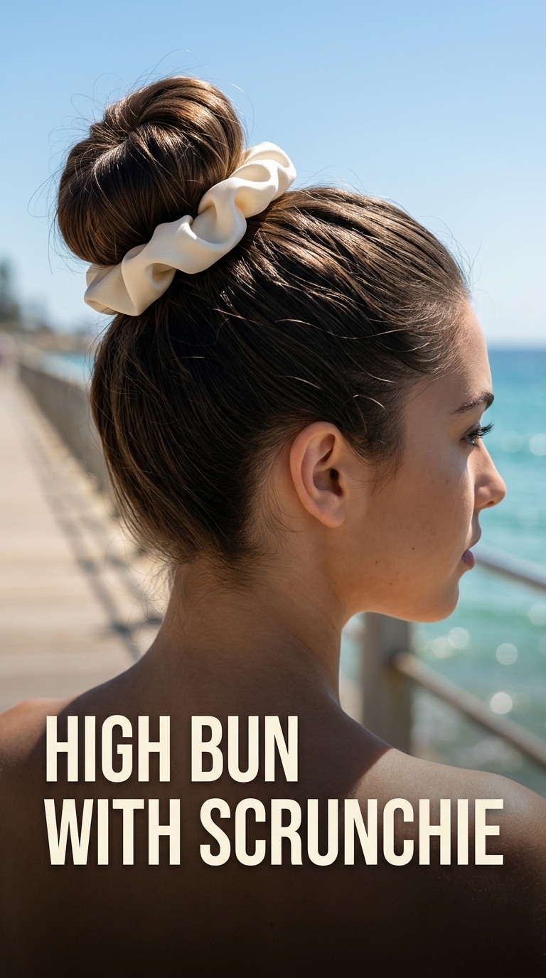 High Bun with Scrunchie