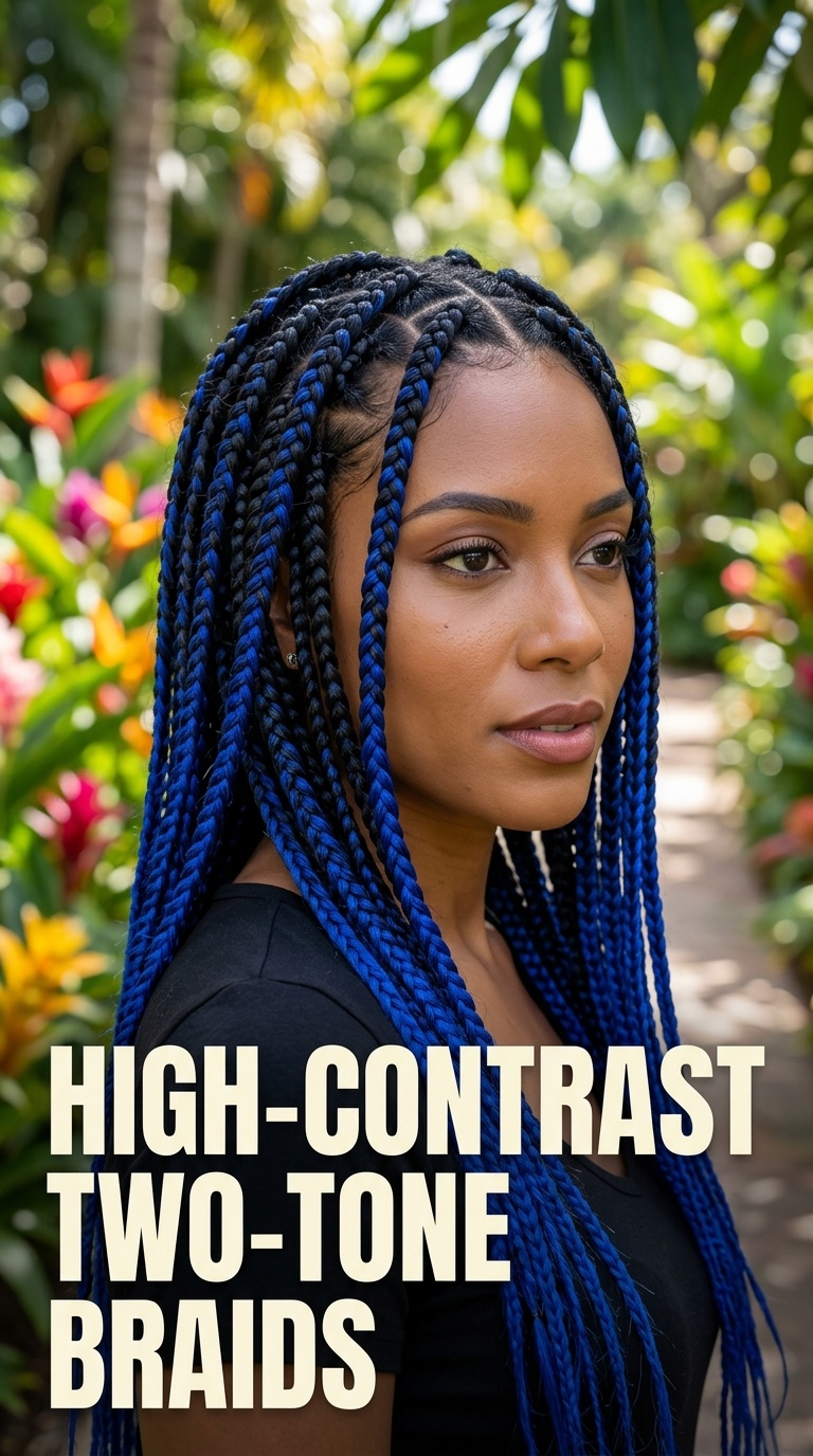 High-Contrast Two-Tone Braids