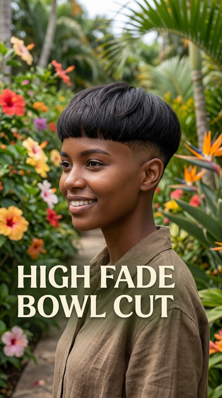 High Fade Bowl Cut