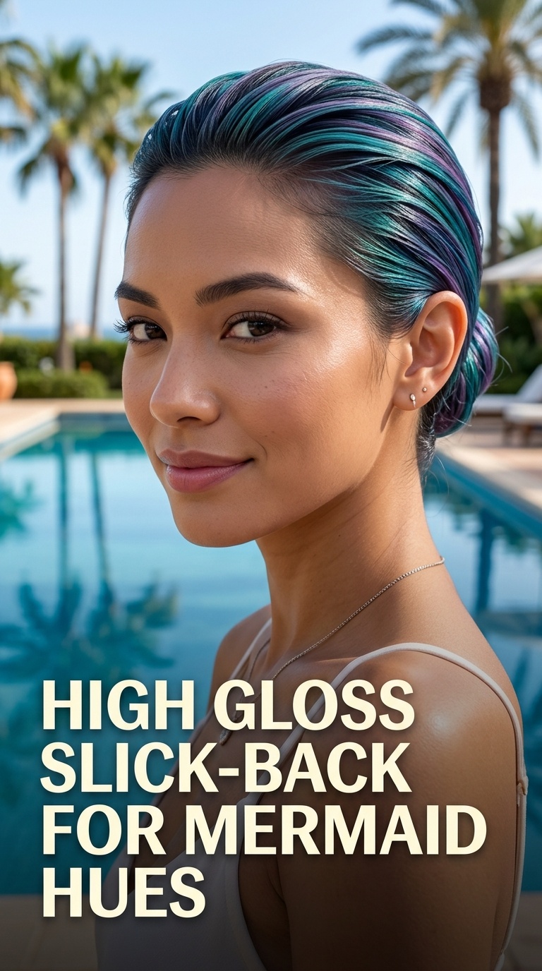 High Gloss Slick-Back for Mermaid Hues