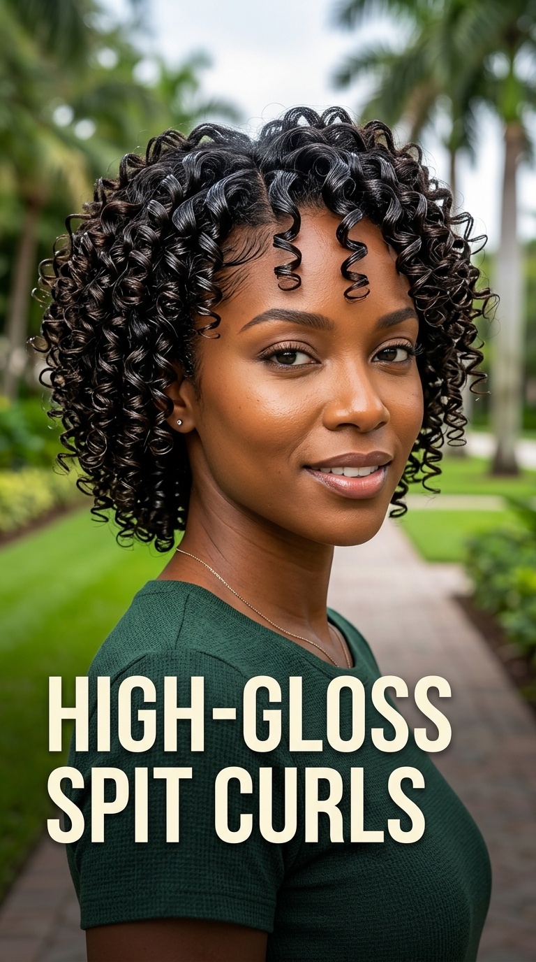 High-Gloss Spit Curls