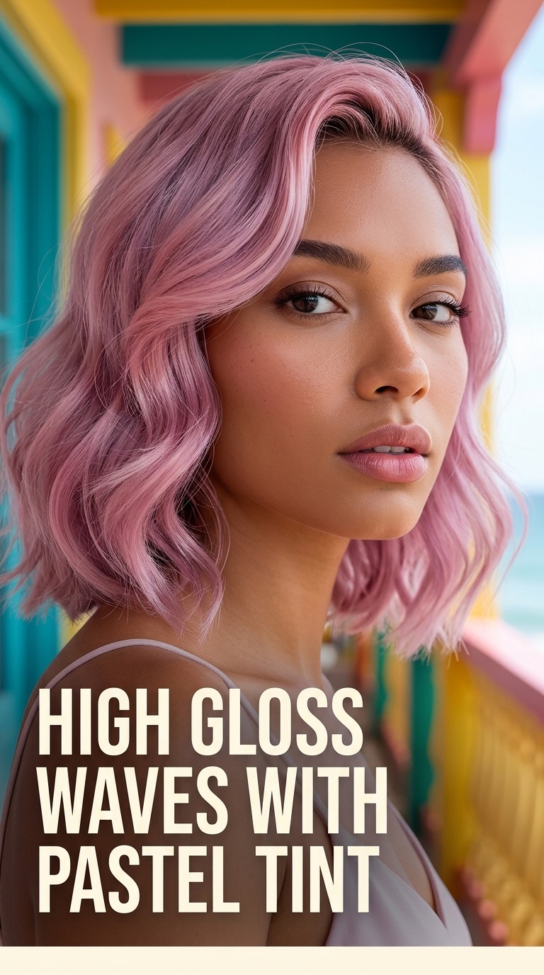 High Gloss Waves with Pastel Tint