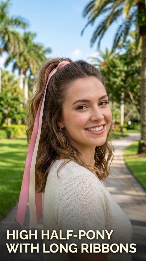 High Half-Pony with Long Ribbons