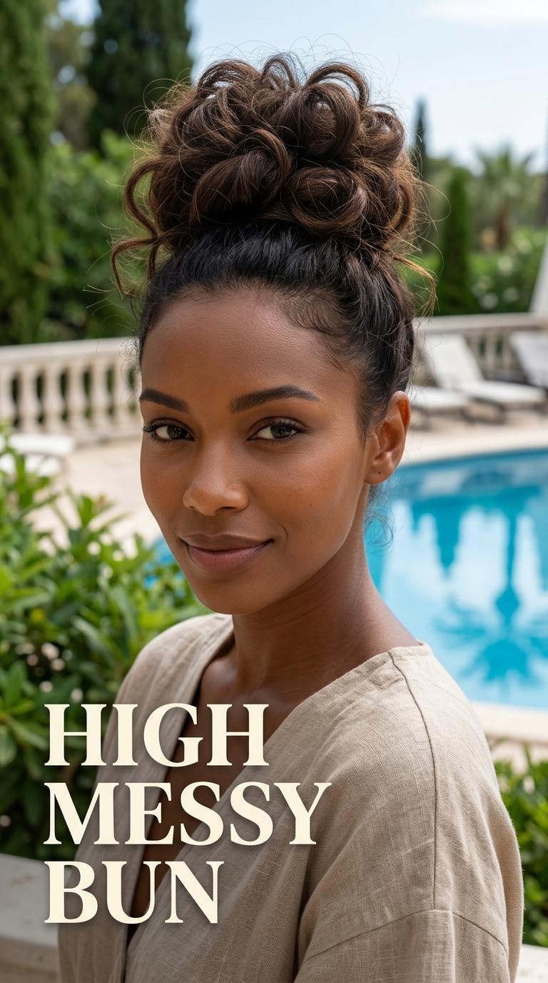 High Messy Bun