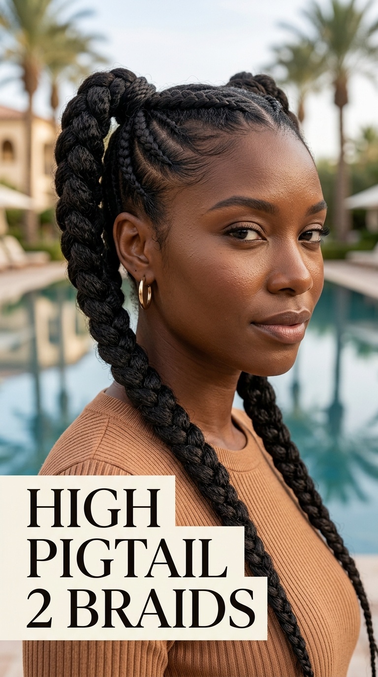 High Pigtail 2 Braids