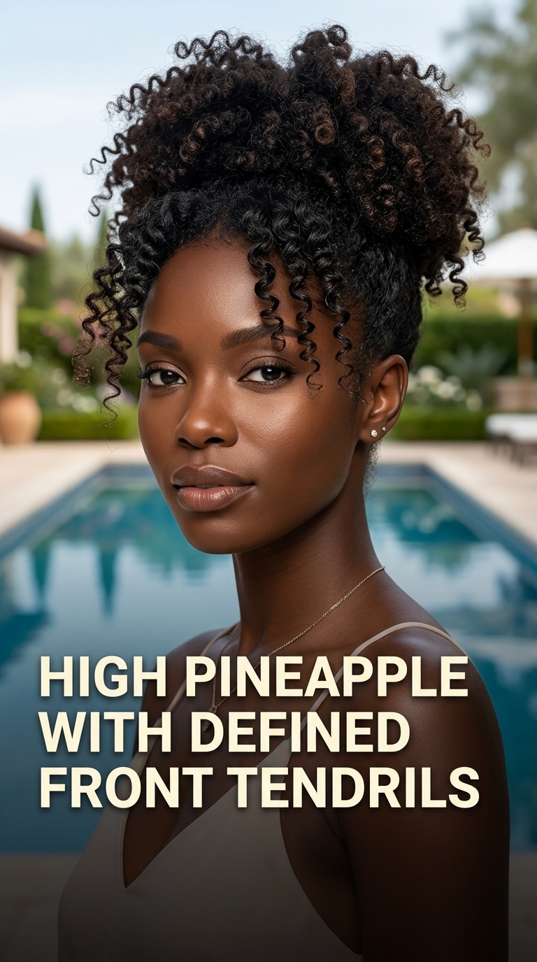 High Pineapple with Defined Front Tendrils