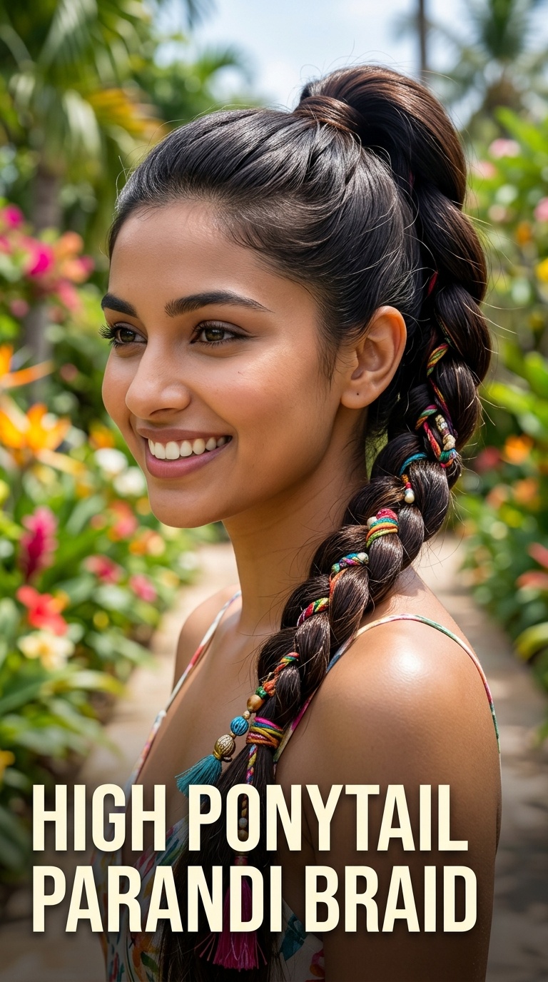 High Ponytail Parandi Braid