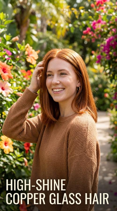 High-Shine Copper Glass Hair