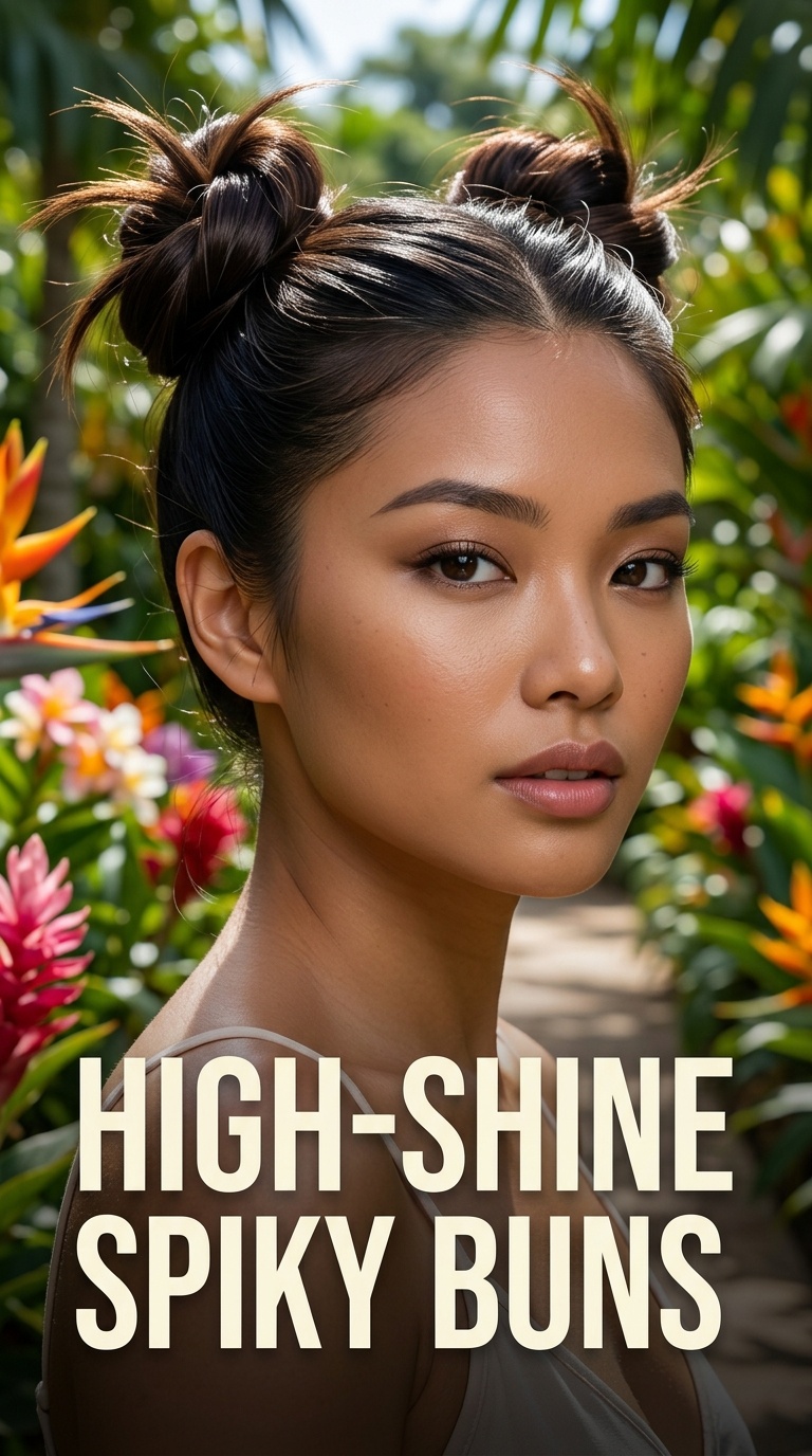 High-Shine Spiky Buns