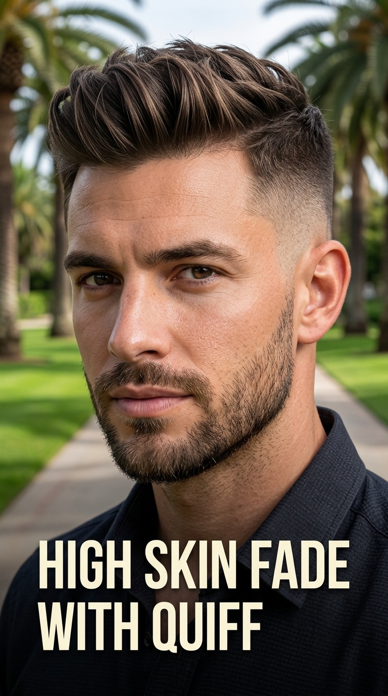 High Skin Fade with Quiff