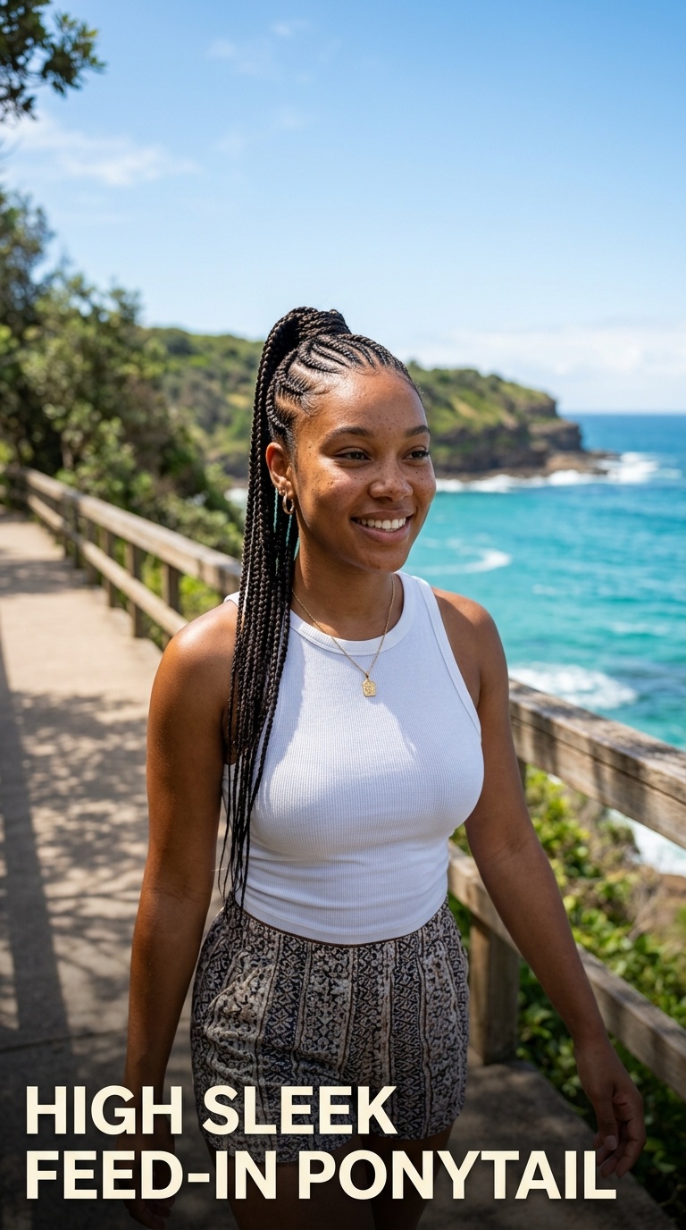 High Sleek Feed-in Ponytail