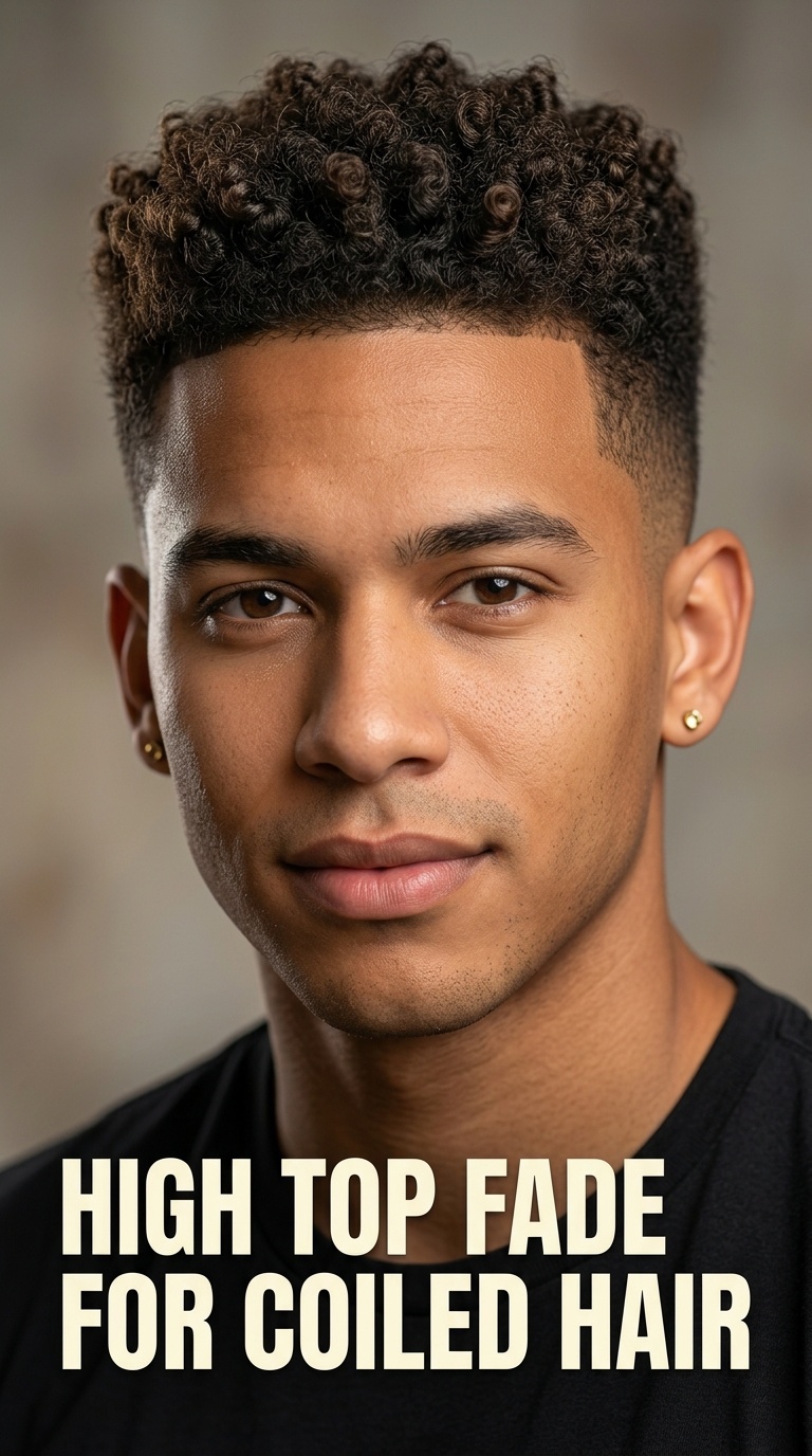 High Top Fade for Coiled Hair