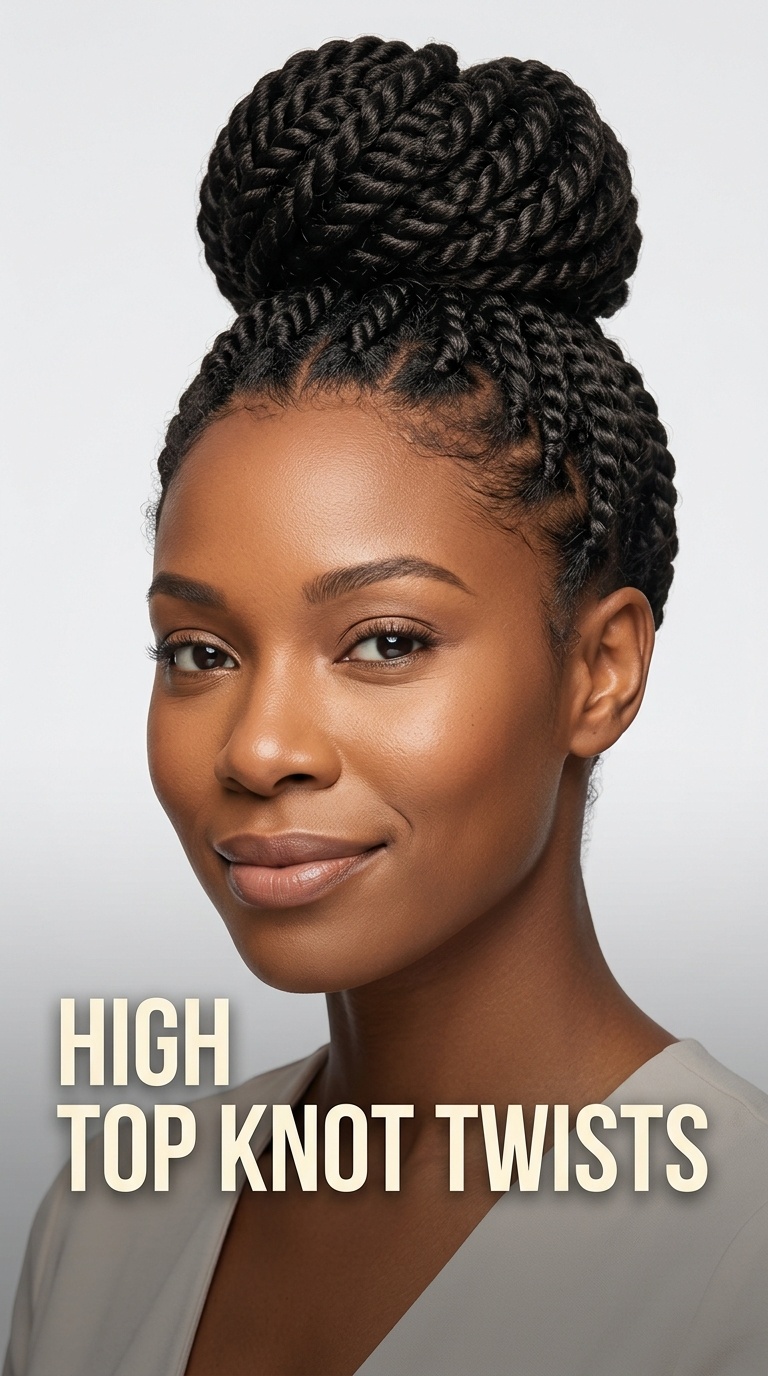 High Top Knot Twists