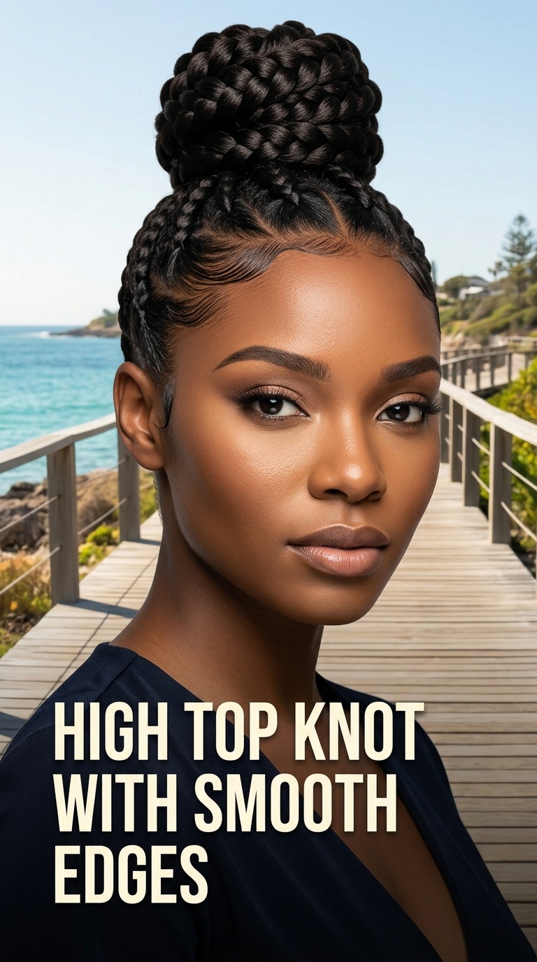 High Top Knot with Smooth Edges