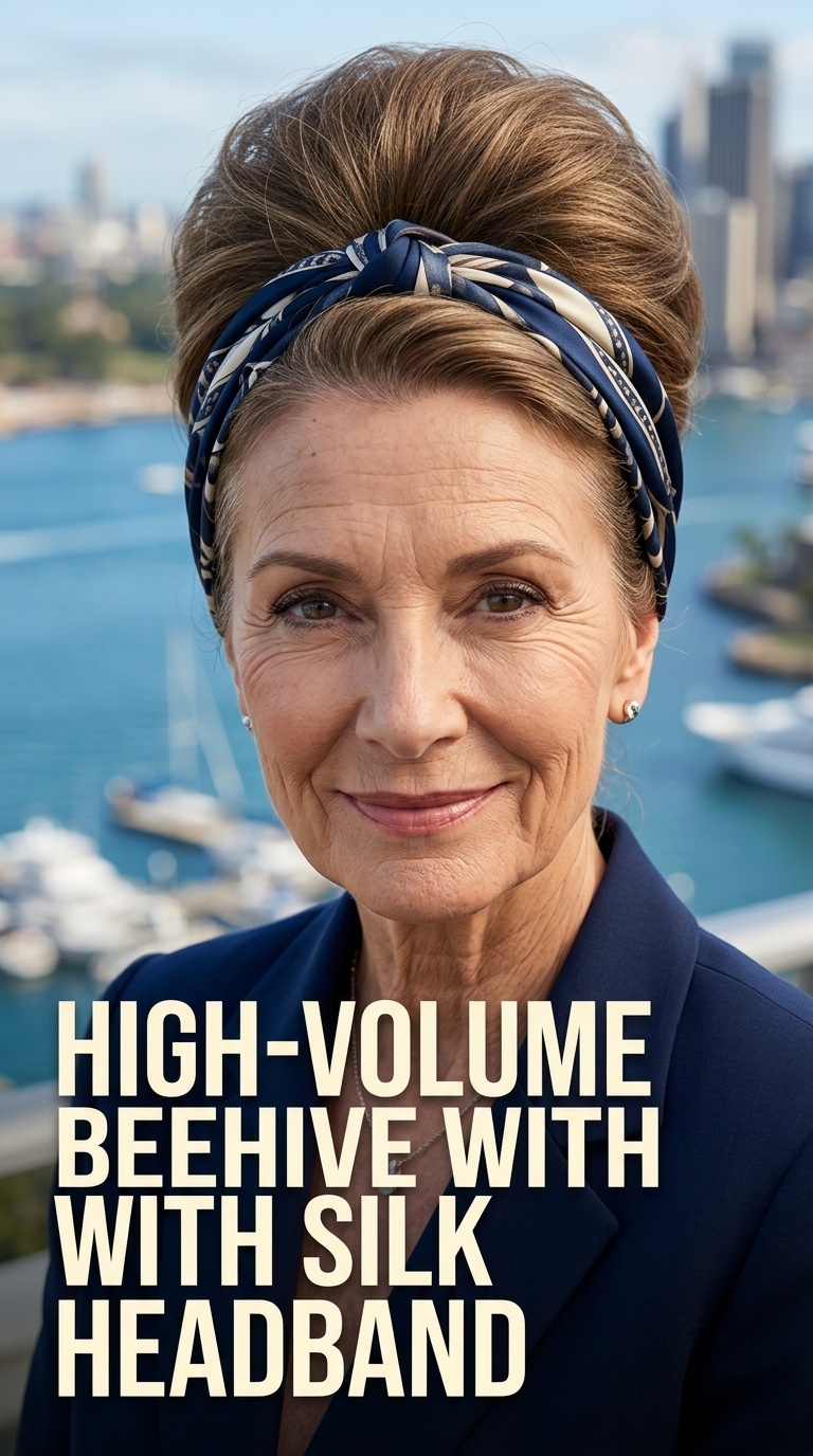 High-Volume Beehive with Silk Headband