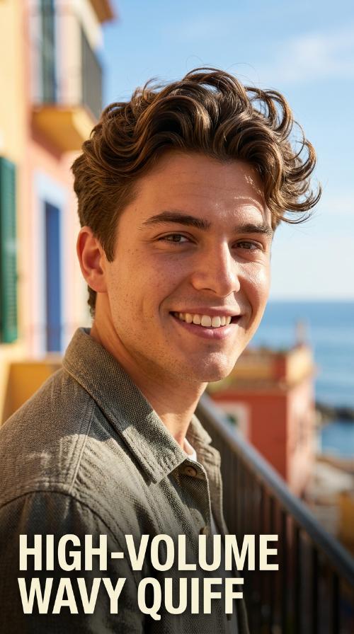 High-Volume Wavy Quiff