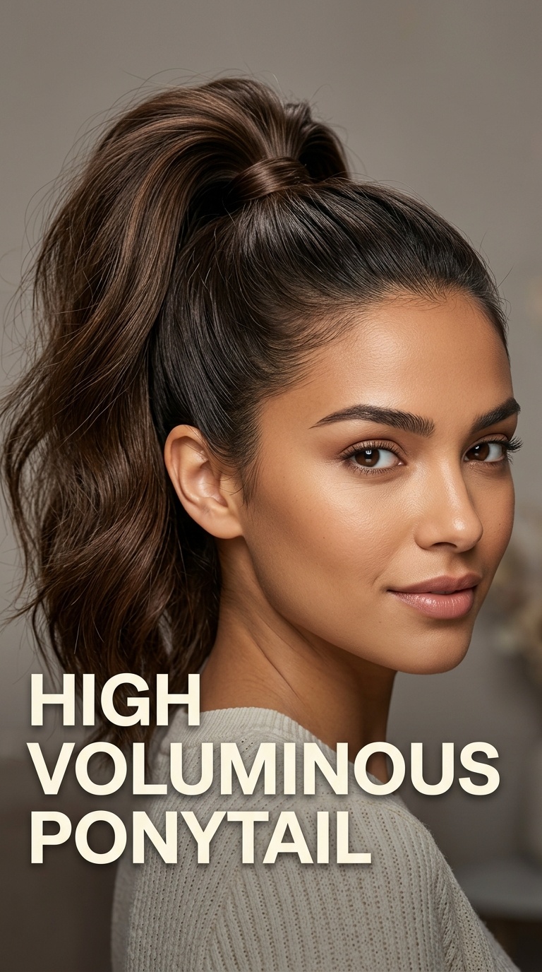 High Voluminous Ponytail