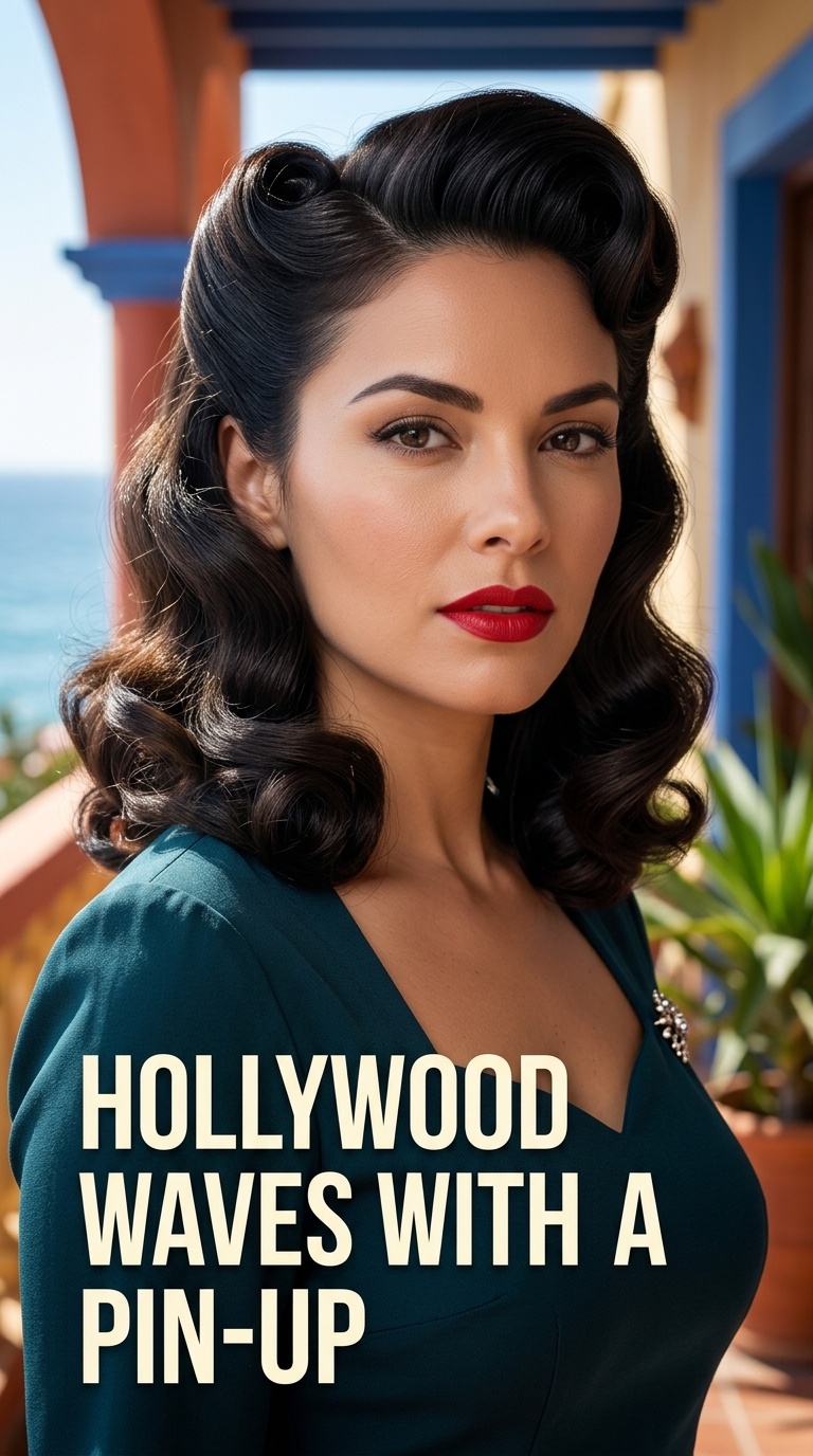 Hollywood Waves with a Pin-Up
