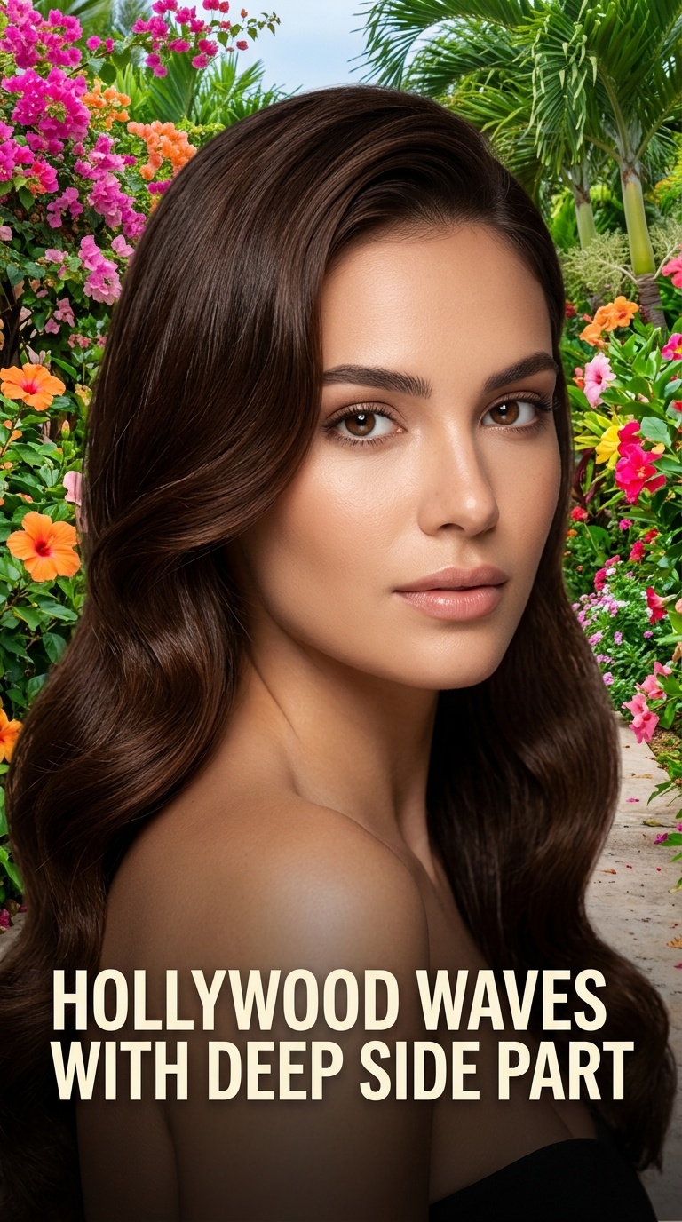 Hollywood Waves with Deep Side Part