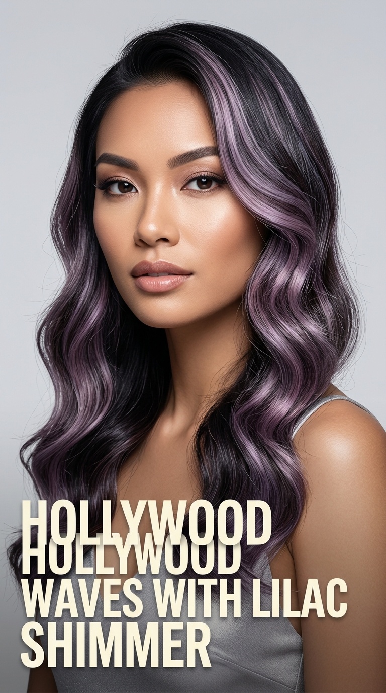 Hollywood Waves with Lilac Shimmer