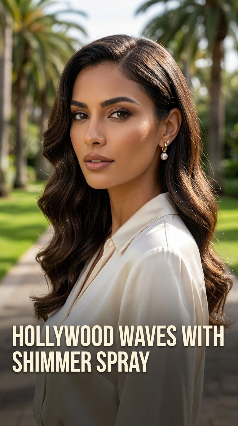 Hollywood Waves with Shimmer Spray