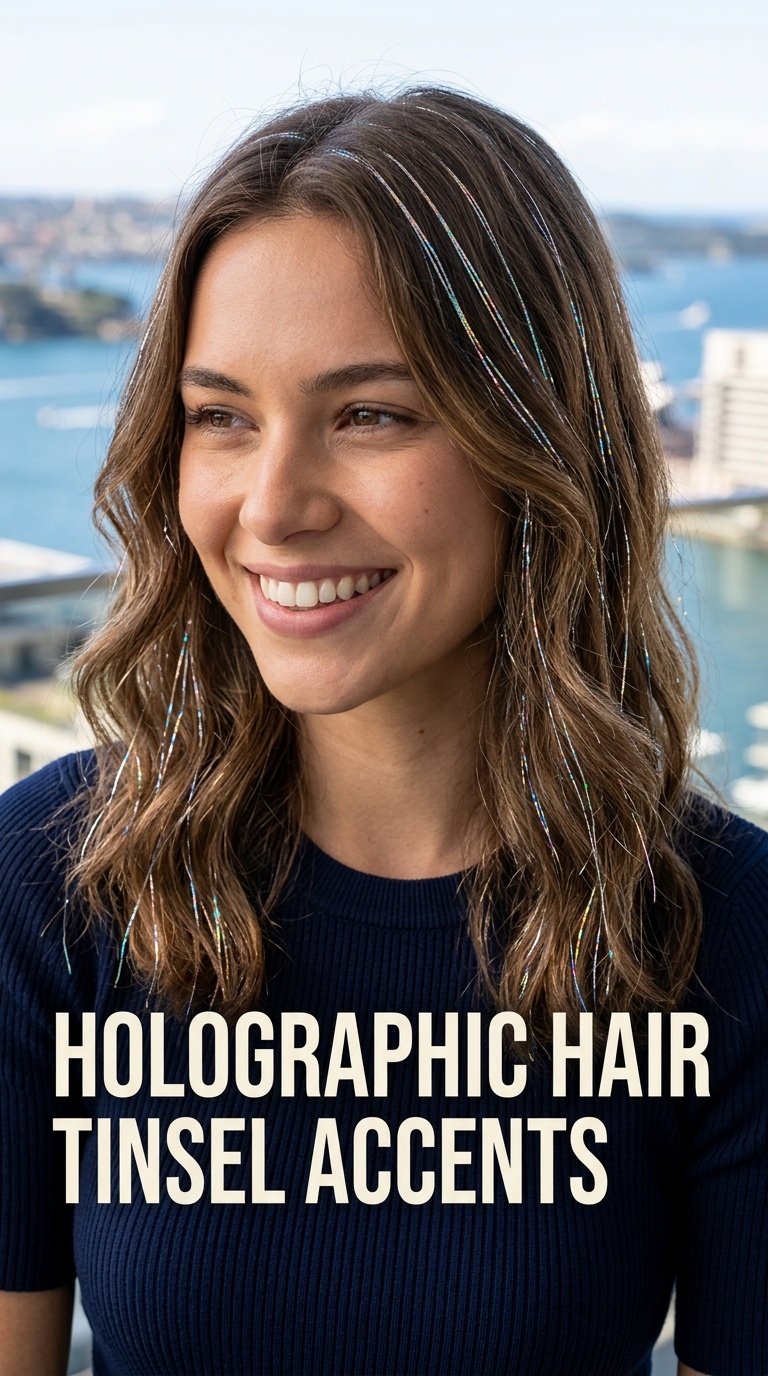 Holographic Hair Tinsel Accents
