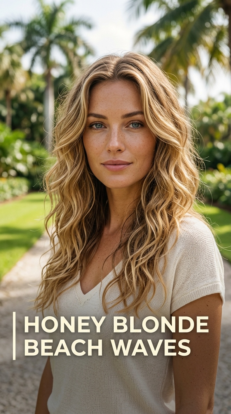 Honey Blonde Beach Waves