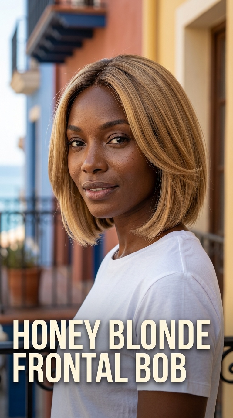 Honey Blonde Frontal Bob