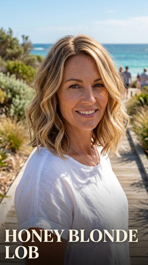 Honey Blonde Lob