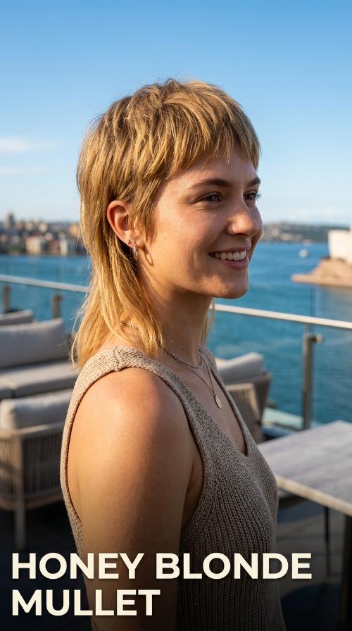 Honey Blonde Mullet