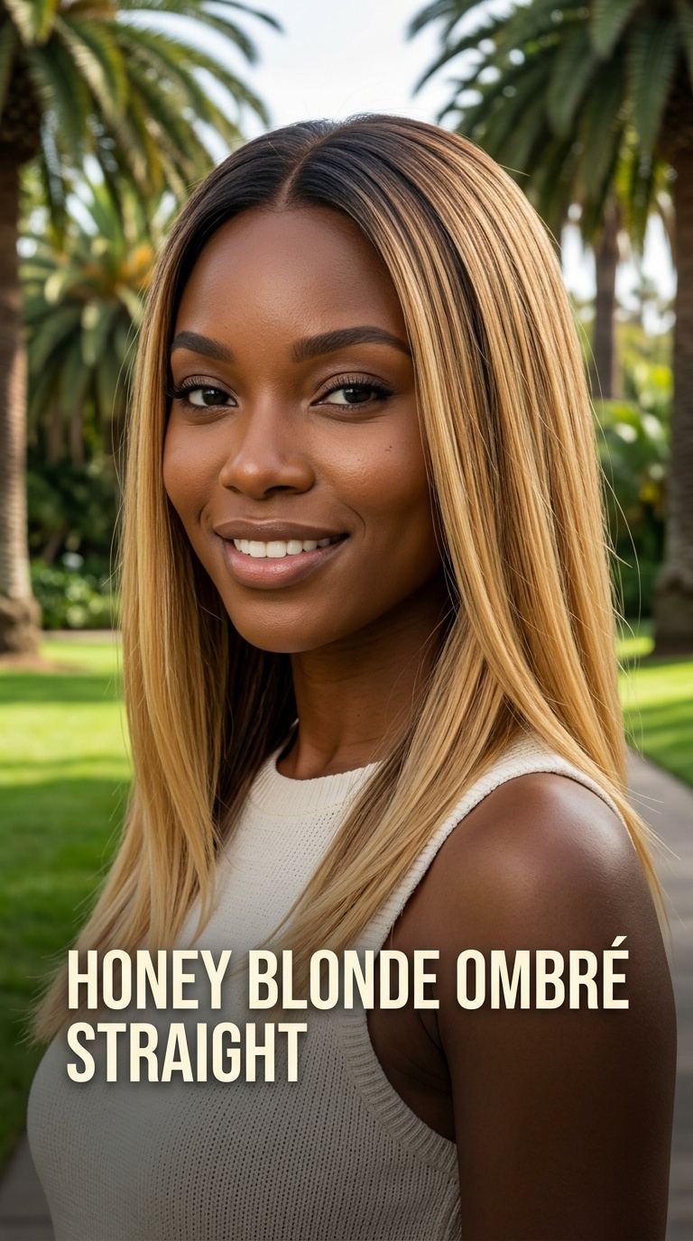 Honey Blonde Ombré Straight