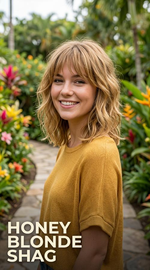 Honey Blonde Shag
