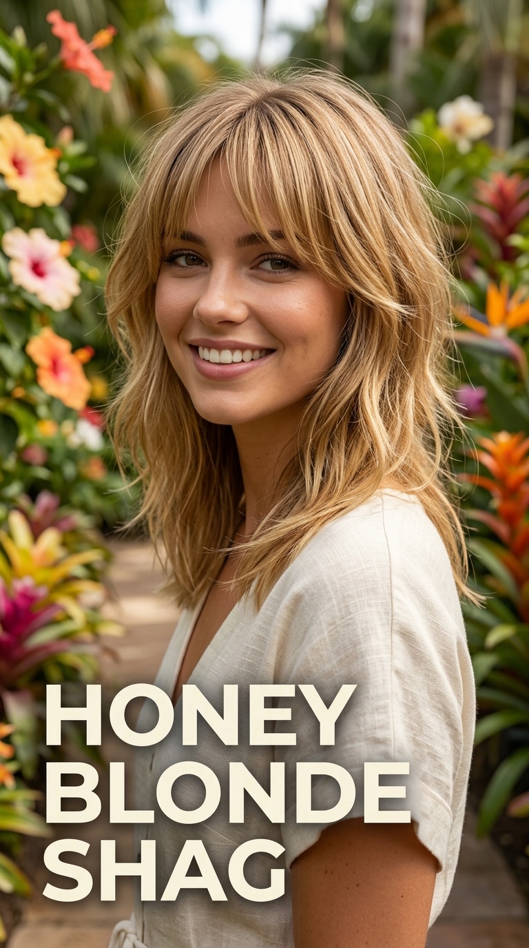 Honey Blonde Shag