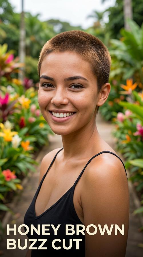 Honey Brown Buzz Cut
