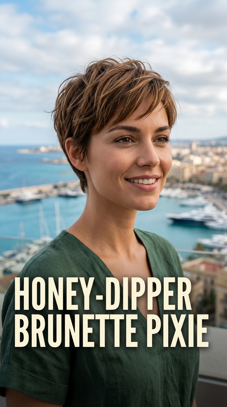 Honey-Dipper Brunette Pixie