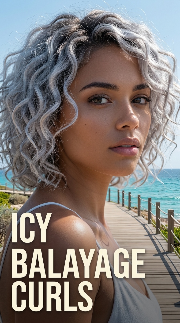 Icy Balayage Curls