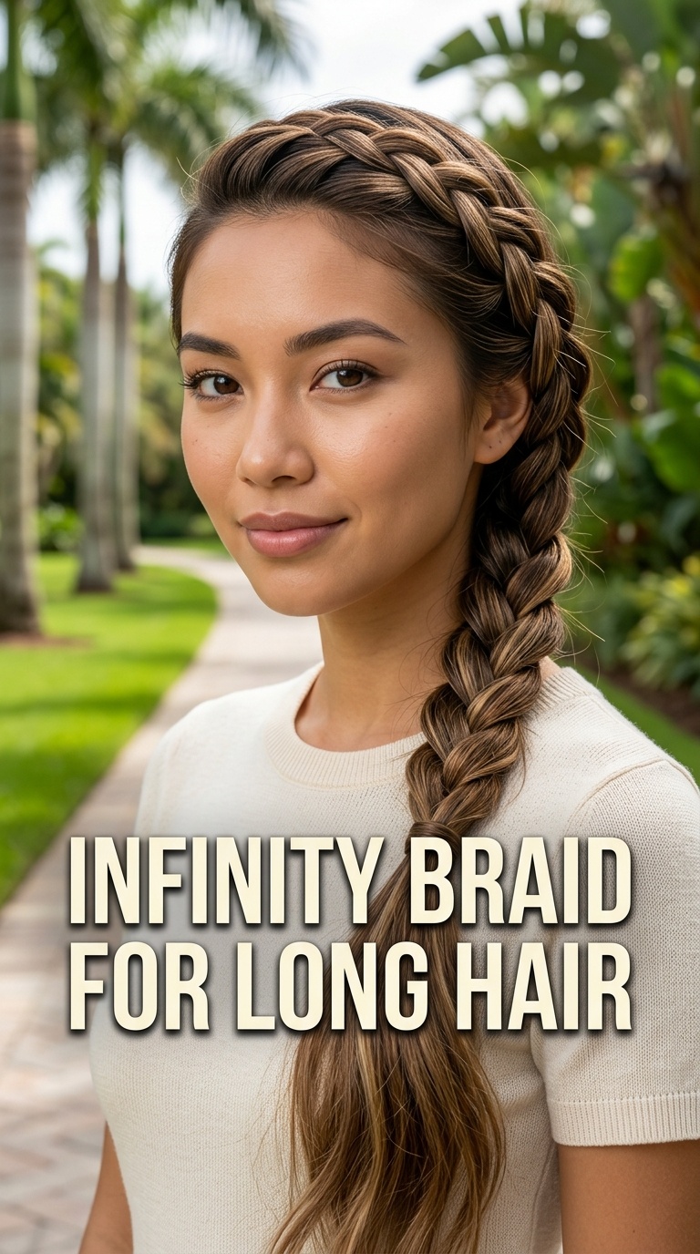 Infinity Braid for Long Hair