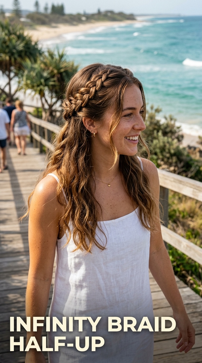 Infinity Braid Half-Up