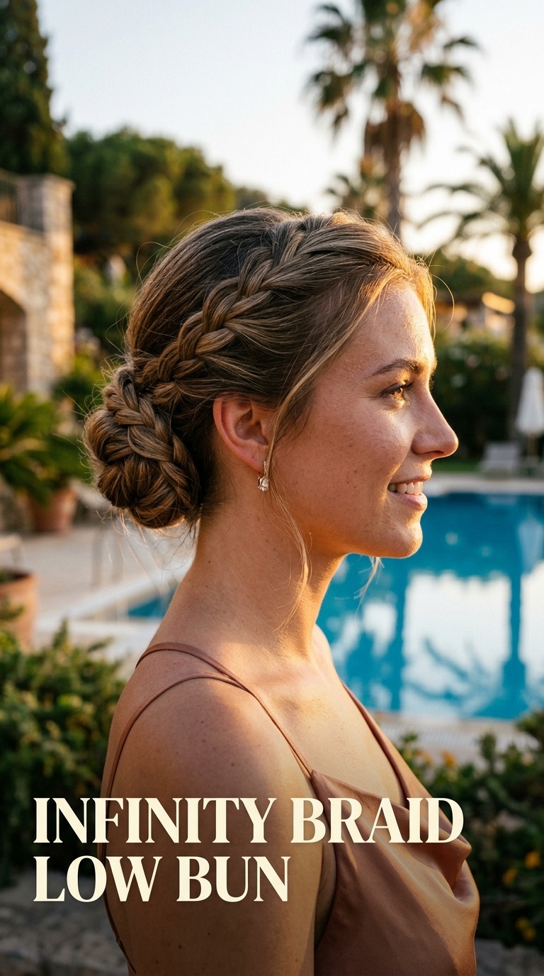 Infinity Braid Low Bun