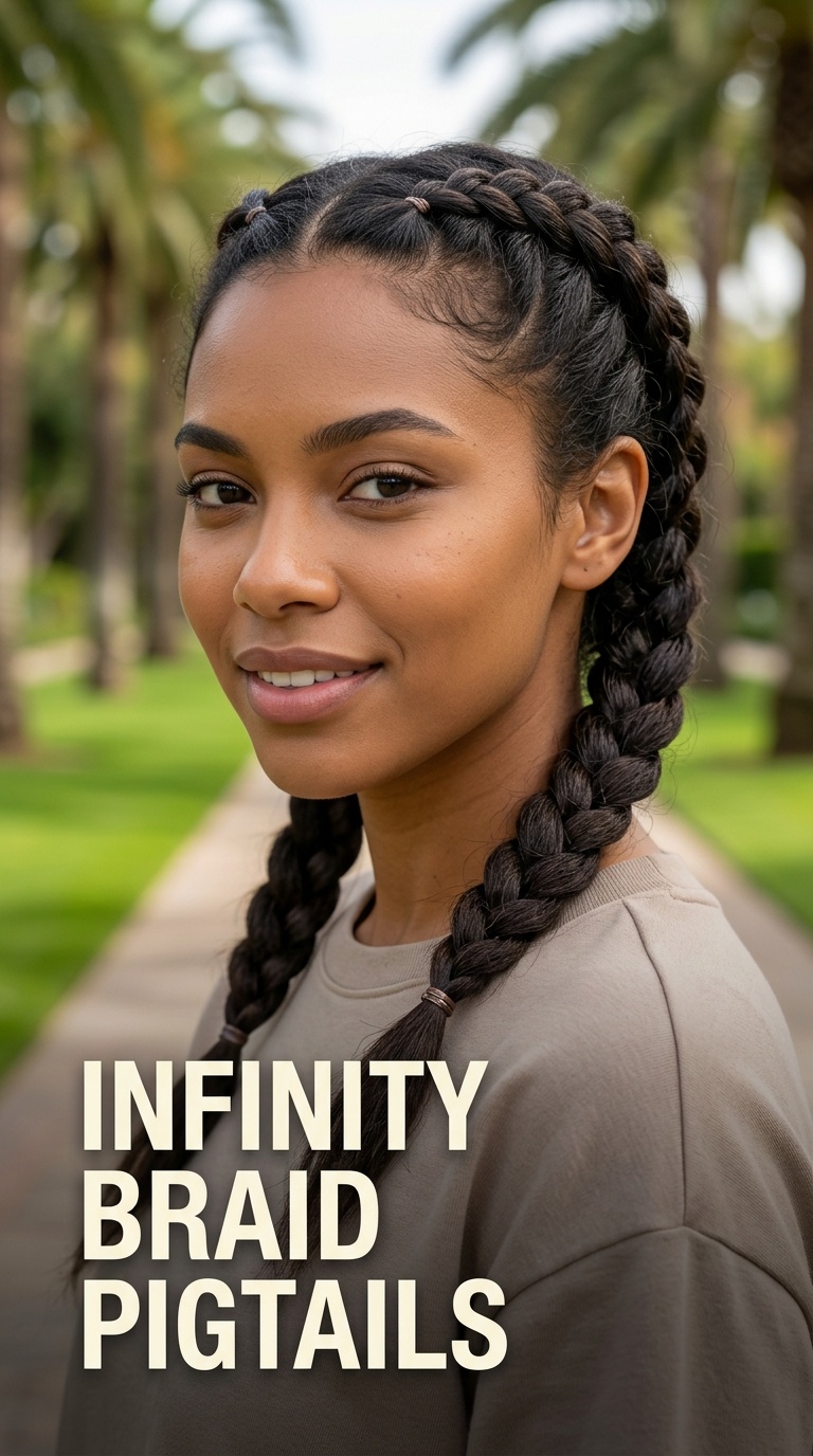 Infinity Braid Pigtails