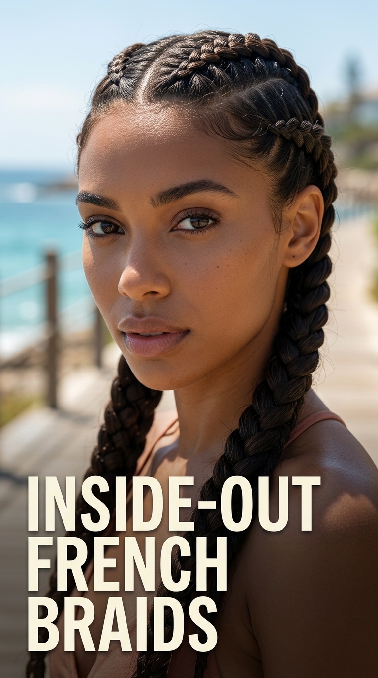 Inside-Out French Braids