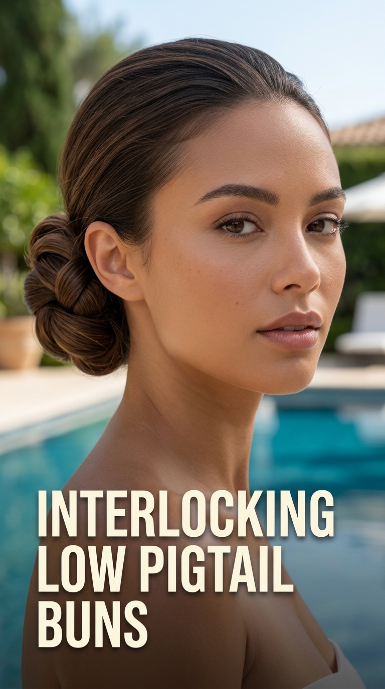 Interlocking Low Pigtail Buns