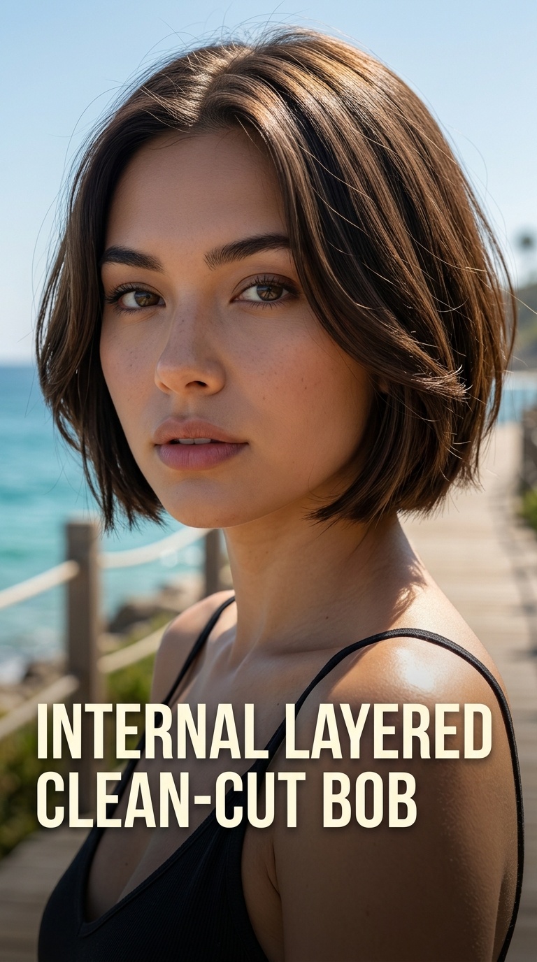 Internal Layered Clean-Cut Bob