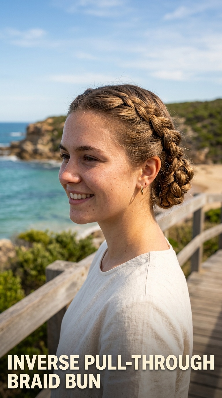 Inverse Pull-Through Braid Bun
