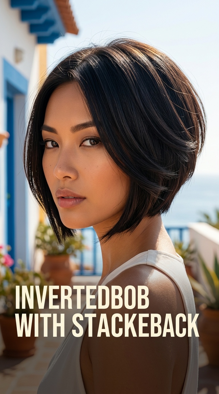 Inverted Bob with Stacked Back