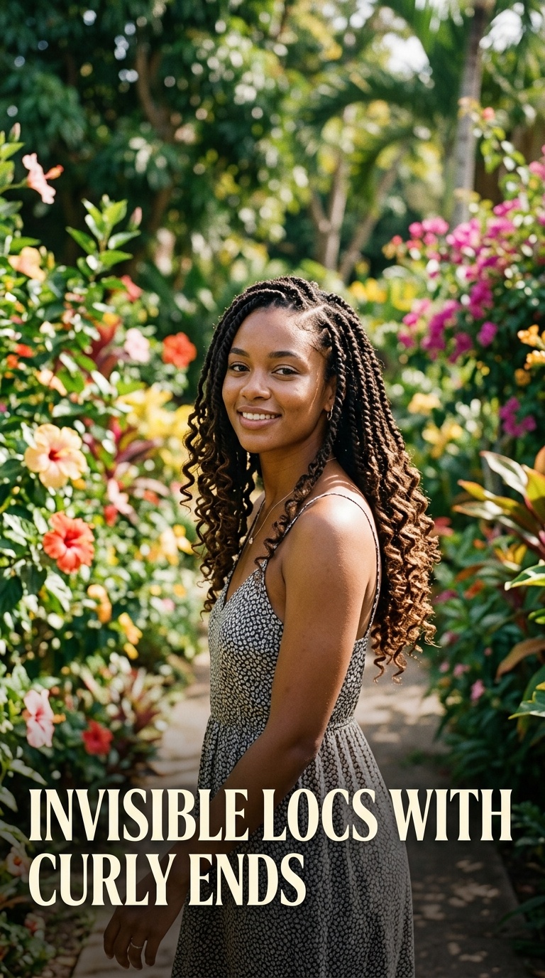Invisible Locs with Curly Ends