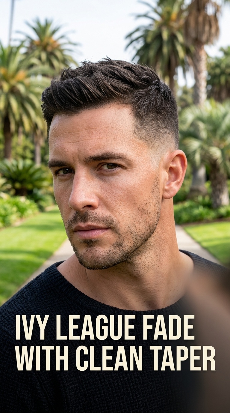 Ivy League Fade with Clean Taper
