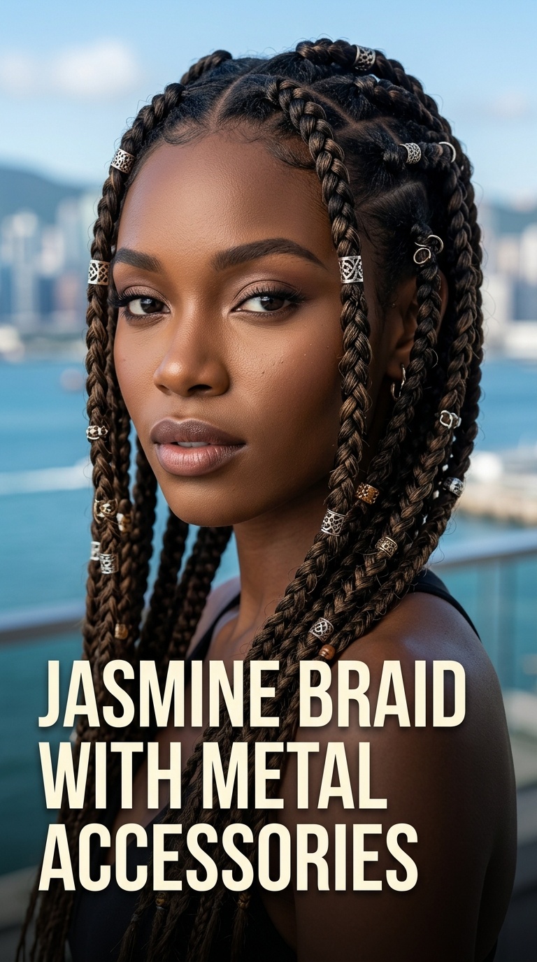 Jasmine Braid with Metal Accessories