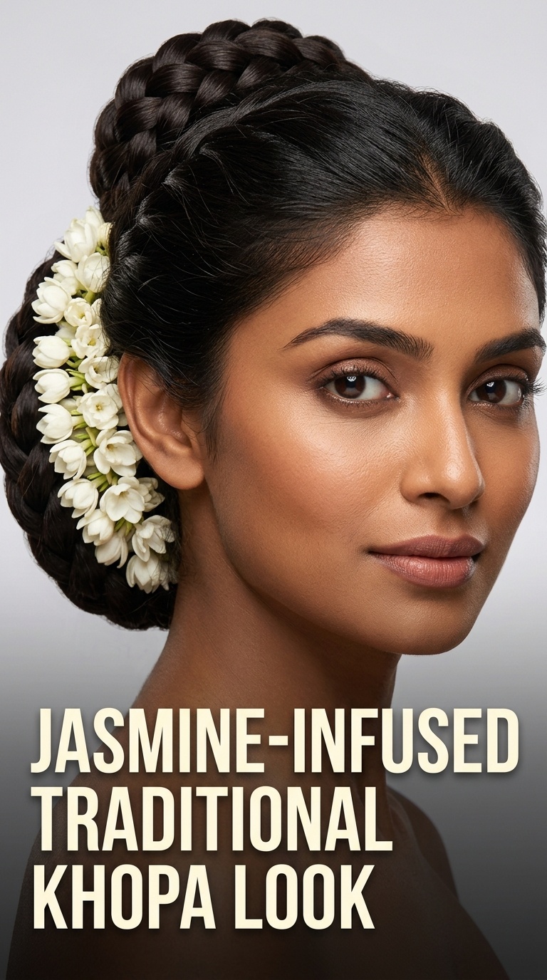 Jasmine-Infused Traditional Khopa Look